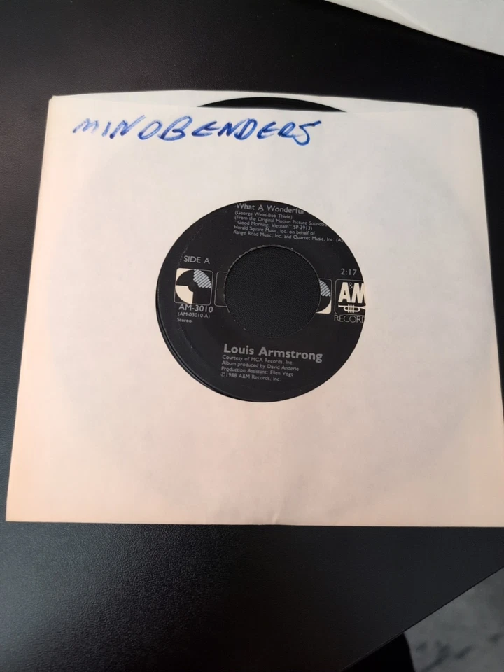 Louis Armstrong 45 RPM Record-What A Wonderful World - Image 1 of 1