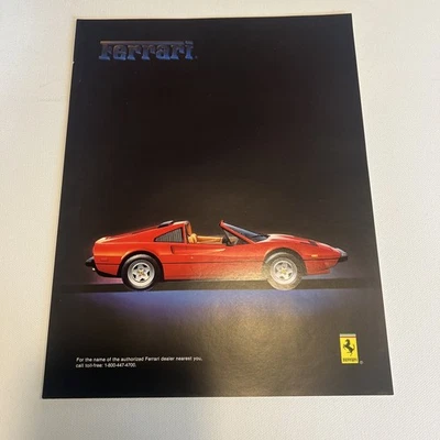 1984 85-86 Ferrari 308 Quattrovalvole Spider & Berlinetta Single Page Brochure - Image 1 of 4