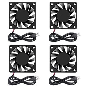 Lot de 4 ventilateurs 6010 60 x 60 x 10 mm DC 5 V - Roulement à billes de rec... - Photo 1/4