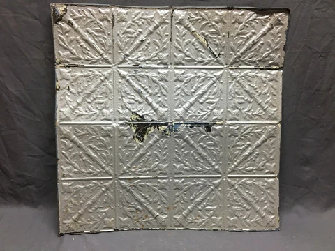 Antique Decorative Tin Metal Ceiling 2' x 2' Shabby Vtg 24" SQ Chic Old 5-20B Cover