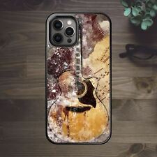 Acoustic Guitar Artistic Music - Case for iPhone 14 13 12 11 Pro Max SE XS XR X
