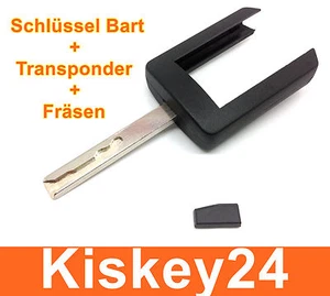 Spare Key Beard for Vauxhall Meriva Agila Combo Corsa With Transponder Milling - Picture 1 of 1