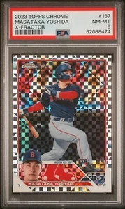 2023 Topps Chrome X-Fractor Masataka Yoshida Rookie RC #167 PSA 8 Boston Red Sox - Imagen 1 de 2