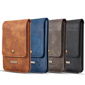 Luxury Real Cowhide Leather Belt Clip Holster Pouch Waist - Picture 1 of 25