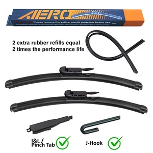 AERO 22"+20" Premium Wiper Blades OEM Replacement for Ford Mustang 2022-2005 - Picture 1 of 8