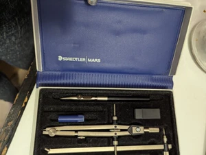 Vintage Staedtler Mars Precision Compass Drafting Set (Germany) w/ Case - Picture 1 of 4