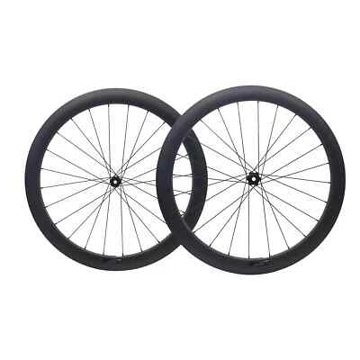 Carbon Road Bike Wheelset 28*50mm Disc Brake 700C Center Lock 36T Ratchet Hub - Image 1 of 4