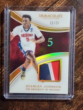 Stanley Johnson 2016-17 Immaculate Collegiate Numbers Memorabilia Prime /25 SP