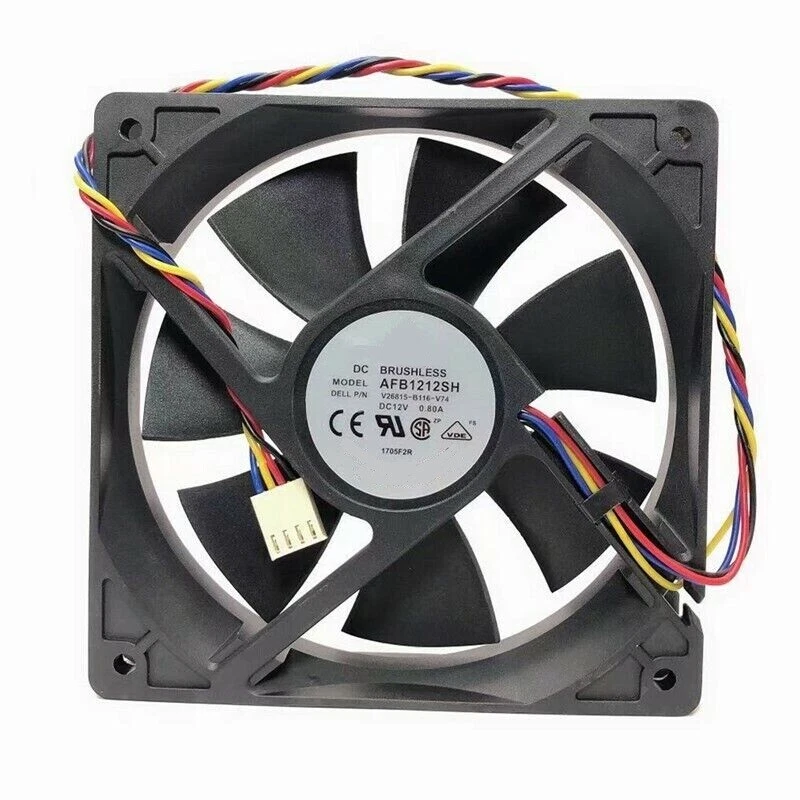 For DELTA AFB1212SH 120*25mm 12V 0.8A 4-pin PWM Dual Ball Bearing Computer Fan - Image 1 of 1