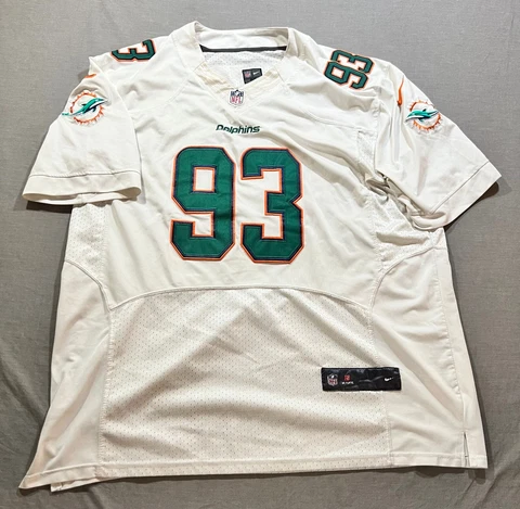 Miami Dolphins Suh Jersey Adult 56 White Short Sleeve Pullover Mens Cover