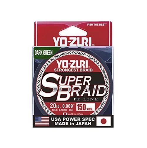 Carrete Yo-Zuri Super Braid 150 yardas verde oscuro 20 lb estilos surtidos  Foto 1 de 1