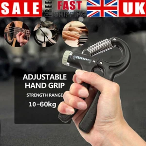 Hand Grip Strengthener Wrist Finger Forearm Exercise Resistance Gym Gripper - Picture 1 of 10
