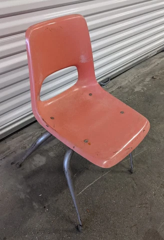 Mid Century Modern Pink Chair Brunswick MCM Chair Fiberglass Cover