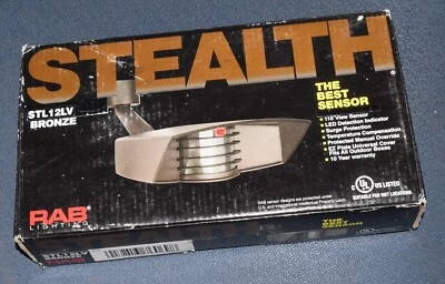 Rab Lighting STL12LV Stealth Sensor 110 Degrees View LED Detection NOS BRONZE - Image 1 of 2
