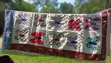 Vintage Hand Quilted Butterfly Quilt