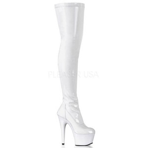 Pleaser White Boots for Women for sale 