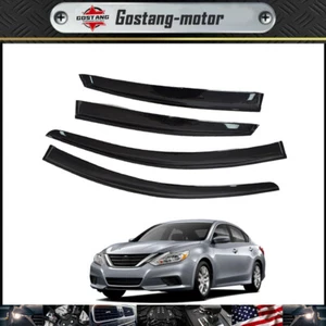 4pcs ABS Smoke Tint Window Visor Rain/Sun Vent Shade For 2013-2018 Nissan Altima - Picture 1 of 7