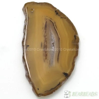 Натуральный агат драгоценный камень свободной формы самородок нарезанные полосы уникальный подвеска бисер - Изображение 1 из 4