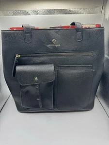 Nanette Lepore Blair Cargo Pocket Shoulder Bag Vegan leather Black - Picture 1 of 9