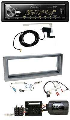 Pioneer Bluetooth DAB USB Lenkrad Autoradio für Citroen C5 ab 2005 grau-metallic - Bild 1 von 4