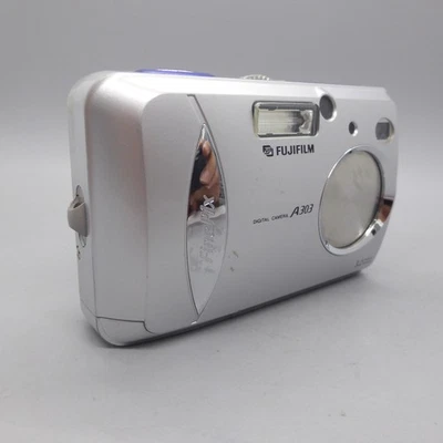 Fujifilm Digital Camera FinePix A303 3.2MP Silver Tested - Image 1 of 4