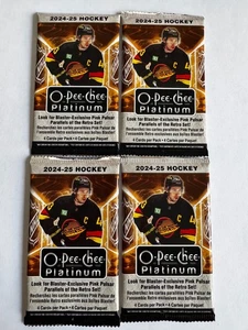 (Lot of 4) 2024-25 OPC O-Pee-Chee Platinum Packs Hutson Celebrini RC ?? #2 - Picture 1 of 1