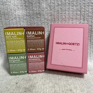 4 Total Malin Goetz Dark Rum, Strawberry, Leather, Bergamot Candle 2.35 oz NIB - Picture 1 of 7