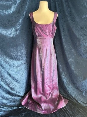 Vestido de noche formal ajustado ceñido al cuerpo azul púrpura vintage retro Y2K hasta el suelo Foto 1 de 4