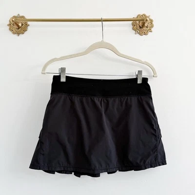 Ivivva Talla 14 Lululemon Conjunto Negro The Pace Volantes Atlético Tenis Skort Foto 1 de 4