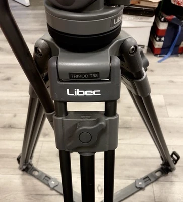 Libec T58 Aluminum Tripod with Libec H37 fluid head & Libec SP-1 Tripod Spreader - Image 1 of 4