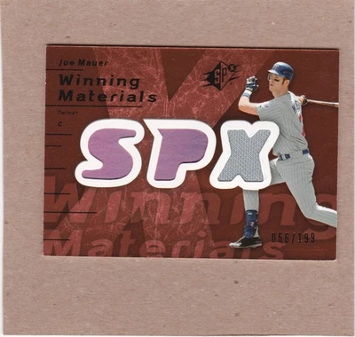 2007 SPx - Winning Materials Joe Mauer #WM-JM Бронза 066/199 Игра Б/у... ОТЛИЧНОЕ СОСТОЯНИЕ ПОЧТИ КАК НОВАЯ - Изображение 1 из 2