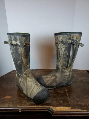 Redhead Bone Dry Realtree Hardwoods Rubber Boots 7 Thinsulate Steel Shank 1000g - Image 1 of 4