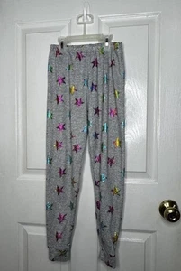 Xoxo Girl Knit Pajama Pants Girls Size 10 Gray Stars Rainbow - Picture 1 of 4