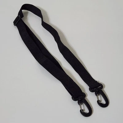Black Adjustable Nylon Shoulder Strap Replacement 1" Width 28-49" Length Hooks - Image 1 of 4