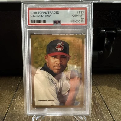 1999 TOPPS TRADED #T33 C.C. SABATHIA RC PSA 10 - Изображение 1 из 2