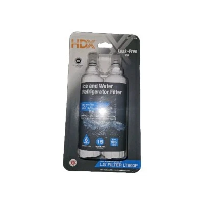HDX ICE & WATER REFRIGERATOR REPLACEMENT FILTER LG LT800P + MORE **2 PACK** - Image 1 of 2