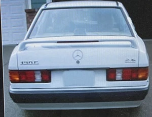 Mercedes 190e 190D W201 Factory Style rear Wing Spoiler w/Brake Light NEW USA - Picture 1 of 8