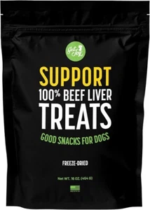 Get Joy Freeze Dried Superfood 100% Beef Liver Dog 16 Ounce (Pack of 1) - Picture 1 of 3