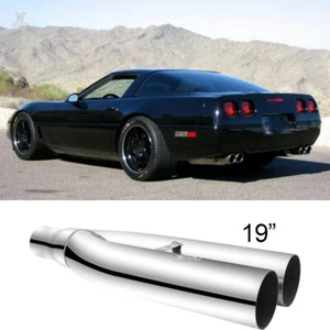 2.5" In 3''Out Stainless Steel Blast Pipe Exhaust Muffler Tip For Chevy Corvette - Picture 1 of 13