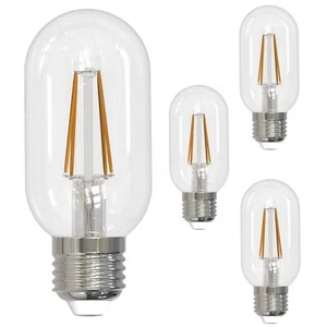 4Pack LED T14 Filament Light Bulb, E26, 5W(40W), Clear, 3000K, 450LM - Picture 1 of 9