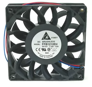 Delta Electronics FFB1212EH High Airflow Fan 120x120x25mm 12VDC RPM Sensor 3 Pin - Picture 1 of 2