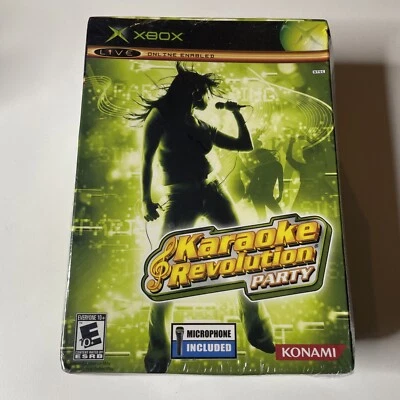 Karaoke Revolution Party Bundle (Microsoft Xbox, 2005) New Sealed. Box Squished - Image 1 of 4