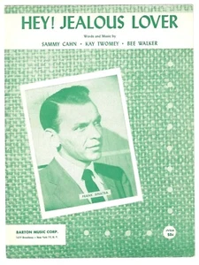 FRANK SINATRA Sheet Music HEY! JEALOUS LOVER 1956 Piano Ukulele - Picture 1 of 4