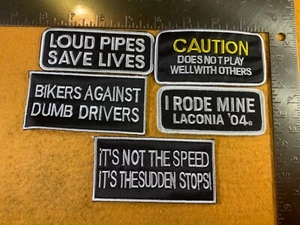 T7-21 MOTORRAD PATCH - 5 STÜCK - GEMISCHTE FAHRRADWOCHEN - Bild 1 von 2