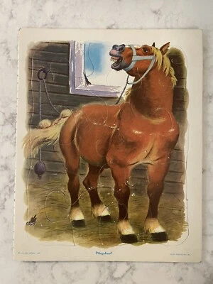 Винтажная головоломка Playskool Golden Press лошадь - Изображение 1 из 2