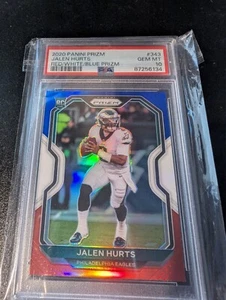 2020 Panini Prizm Jalen Hurts Red White Blue Prizm Rookie RC #343 Psa 10 Eagles - Picture 1 of 2