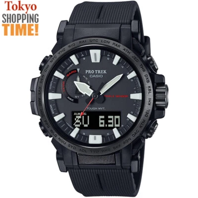 Reloj Casio Pro Trek Climber PRW-61Y-1BJF Negro Solar Radio Atómica Exterior Hombre  Foto 1 de 4