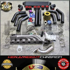 BMW E46 325 330 i6 2000-2007 kit turbocompresor T3/T4 colector + intercooler + bov - Imagen 1 de 7