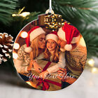 Personalised Photo Christmas Bauble Xmas Tree Ornament Decoration With Your Text