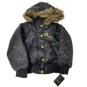 Rocawear Black Puffer Coat Kids Girl Size 5 Medium - Picture 1 of 5